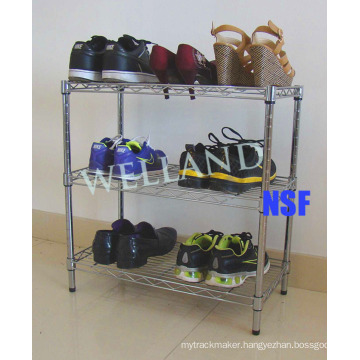 Adjustable Steel Chrome Shoes Rack (LD503050C3C)